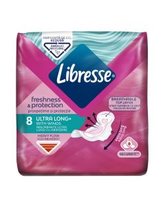 Hygienic napkins, Libresse, Ultra Plus, cotton, 8 pieces