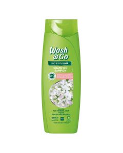 Hair shampoo for volume, with moisturizing effect, Wash & Go, plastic, 360 ml, green, 1 piece