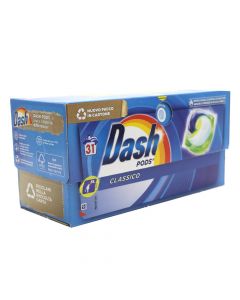 Capsule detergent for clothes, Dash, classico, 31 washes, 1 pack