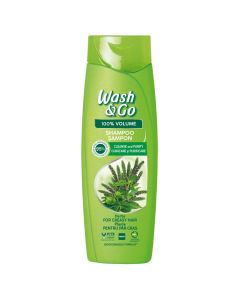 Hair shampoo for volume, with purifying effect, Herbal Cocktail, Wash & Go, plastic, 360 ml, green, 1 piece