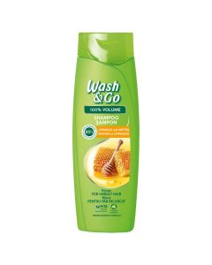 Hair shampoo for volume, with softening effect, Wash & Go, plastic, 360 ml, green, 1 piece