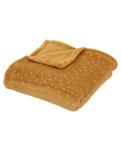 Blanket for children, polyester, 100x75 cm, mustard, 1 piece