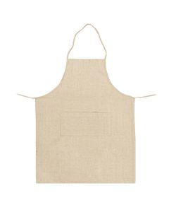 Kitchen apron, cotton, beige, 88x66 cm, 1 piece