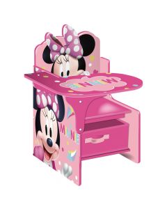 Tavolinë, karrige dhe magazinuese për fëmijë, Disney, Minnie Mouse, MDF, 52x62x50 cm, mikse, 1 copë
