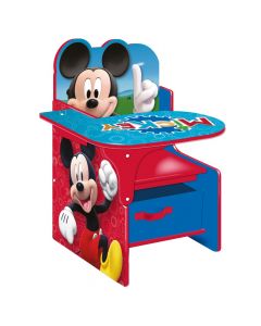 Tavolinë, karrige dhe magazinuese për fëmijë, Disney, Mickey Mouse, MDF, 52x62x50 cm, mikse, 1 copë