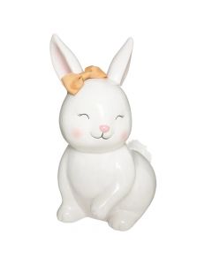 Children's piggy bank, rabbit, ceramic, white, 22x14x10.8 cm, 1 piece