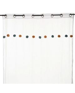 Curtains for children's room, polyester, 240x140 cm, white, 1 piece