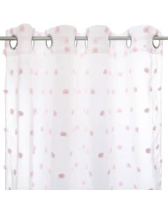 Curtains for children's room, polyester, 240x140 cm, pink and white, 1 piece