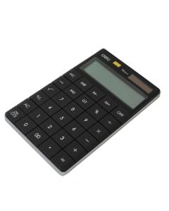 Deli Calculating Machine 12 digit, 16.5x10.3x1.47 cm, black