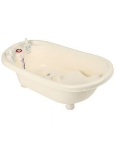 Bathtub for baby, Kikka Boo, with termometer, 90x45x32 cm, white and pink,  1 piece