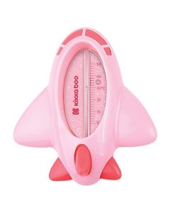 Termometër uji për fëmijë, Kikka Boo, dizenjo avioni, rozë, 10x4x11 cm, 0-50 °C, 1 copë