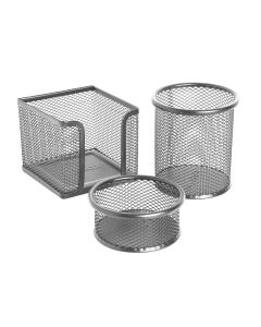 Globox Desk Organizer Set, metal, grey, 3 Piece, 1 Pack