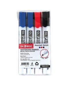 Whiteboard markers, Globox, 2mm, 4 pieces