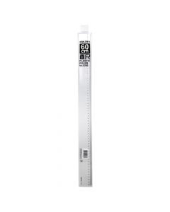 Deli ruler, plastic, 60 cm, transparent