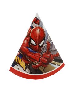 Hats, Spiderman, cardboard, one size, 6 pieces, 1 pack