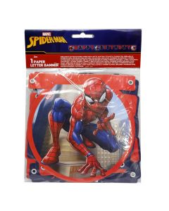 String, Spiderman, Happy Birthday, cardboard, 200 cm, 1 piece