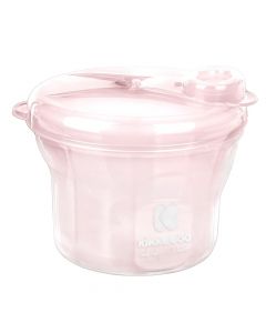 Milk powder container, Kikka Boo, 2 in 1, 3 compartments, 240 ml, 7.8x8.5x25 cm, pink, 1 piece