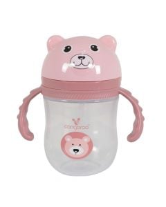 Baby bottle, Cangaroo, Bear, pink, 6 months +, 240 ml, 1 piece