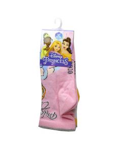 Socks for children, Princess, cotton, yellow/pink, 2 pairs