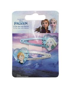 Kapëse flokësh për fëmijë, Frozen II, bojëqiell, 2 copë
