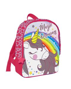 Children's bag, Unicorn, polyester, pink, 21x27x7 cm, 1 piece