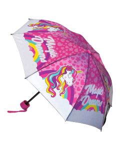 Umbrella for children, Unicorn, plastic and polyester, pink, 1 piece