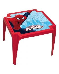 Tavolinë për fëmijë, Spiderman, plastike, 44x45 cm, e kuqe, 1 copë