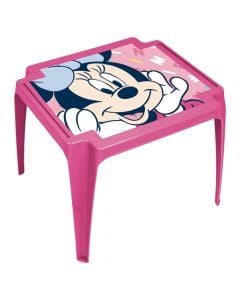 Tavolinë për fëmijë, Minnie Mouse, plastike, 44x45 cm, rozë, 1 copë