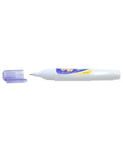 Korrektor stilolaps i lëngshëm, Deli, plastikë, 8 ml, blu dhe e bardhë, 1 copë
