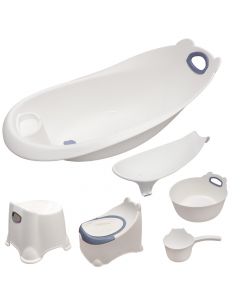 Baby bathtub set, with accessories, white, 1 piece