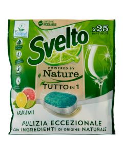 Detergent for dishwashers, Svelto, Tutto in 1, 25 tablets, 1 package