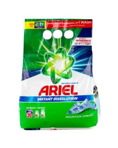 Powder detergent for clothes, Ariel, Mountain Spring, 1.5 kg, 20 washes, 1 piece