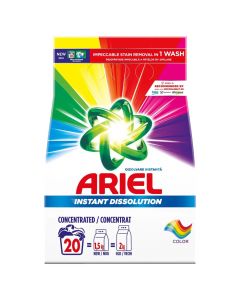 Powder detergent for clothes, Ariel, Color, Touch of linen, 1.5 kg, 20 washes, 1 piece