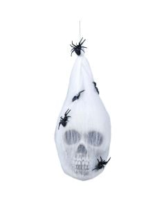 Halloween decorations, spider webs and skulls, 25 cm, 1 piece