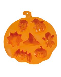 Cake mold, halloween, pumpkin, silicone, 27x17 cm, orange, 1 piece