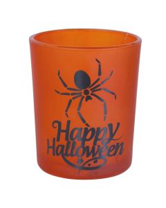 Gota servirje, halloween, qelq, portokalli, 6x5 cm, 3 copë