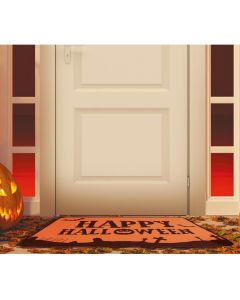 Tapet për derën, Happy Halloween, 60x40 cm, poliestër,  portokalli, 1 copë