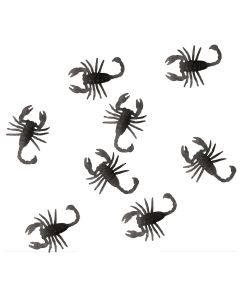 Akrep dekorues, për halloween, plastike, 6 cm, 8 copë, 1 pako