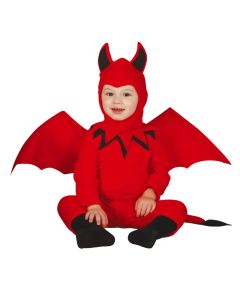 Kostum halloween për fëmijë, Devil, poliestër, 12-18 muajsh, 82-88 cm, e kuqe, 1 copë