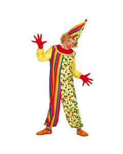 Kostum halloween për fëmijë, Clown, 3-4 vjec, 95-105 cm, poliestër, mikse,1 copë