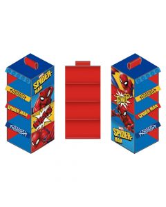 Children's organizer shelf, Spiderman, polyester, mixed, 4 layers, 29x28x71 cm, with hanging, 1 piece