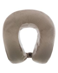Travel pillow, beige, polyester, 28x28x10 cm, 1 piece