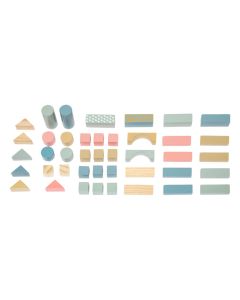 Children's toy, wooden building blocks, 15.5x15.5x14.5 cm, mixed, 50 pieces, 1 pack