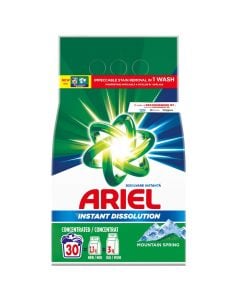 Detergjent pluhur per rrobat, Ariel, Mountain Spring, 2.25 kg, 30 larje, 1 cope