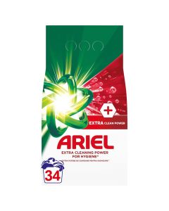Detergjent pluhur per rrobat, Ariel, Extra clean power, 2.6 kg, 34 larje, 1 cope