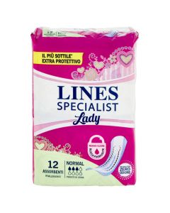 Hygienic napkins, for day and night, Lines Specialist Lady, 12 pieces
