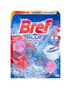 Toilet disinfectant, Bref, floral, blue activ, 50 gr, 1 piece