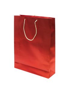 Packaging bag, cardboard, metallic red, 32x41.5x10 cm, 1 piece