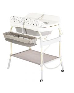 Baby bath with changing table, Cangaroo, Garda, 2 in 1, grey/white, 11 kg, +0 m, 83x62x85 cm, 1 piece