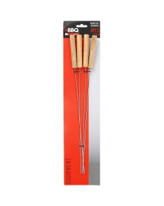 Set of skewers for barbecue, BBQ, 4 pieces, 1 package